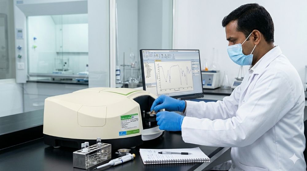 Fourier Transform Infrared Spectroscopy (FTIR) instrument at Auriga Research